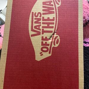 Vans White and Red Sneakers with Logo.